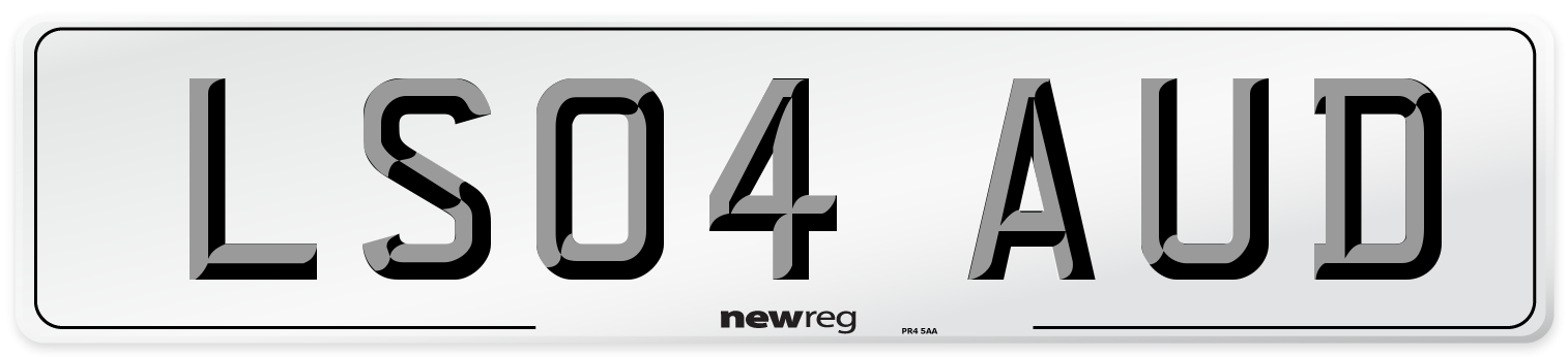 LS04 AUD Number Plate from New Reg